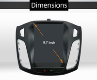 9.7 pouces navigation du véhicule android intégré sans fil image de recul GPS 2din autoradio lecteur DVD de voiture pour Ford Focus 2012-2017