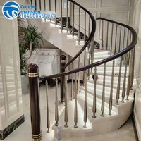 Nouvelles rampes d'escalier pour maison individuelle, style luxe léger, petites colonnes, villa duplex, décoratives, montées au sol, style européen