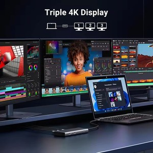 UGREEN USB Cドッキングステーション デュアルモニター 4K トリプルディスプレイ USB Cハブ 100W PD USB-Cドック MacBook Lenovo対応 - Product Image 4