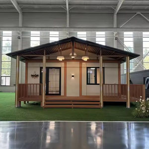 Maison préfabriquée de luxe extensible, conteneur habitable 20 pieds, villa modulaire préfabriquée, villa avec toit en pente et terrasse, 2 chambres - Product Image 2