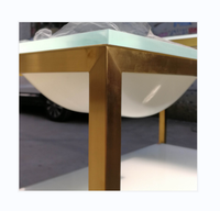 Console d'affichage Art Déco Design Étagère Variable Hauteur Réglable Design Modulaire Bureau Multifonction Table de Luxe Dorée