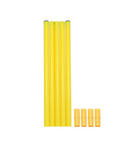 Poteau de signalisation sportif MUDA Modèle 26401 en PVC jaune pour football, basketball, volleyball, 1,15 m, facile à transporter, pour adultes