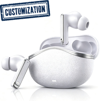 Écouteurs sans fil TWS YXG-11 en cuir, vente chaude, stéréo intra-auriculaire simple, effet sonore spatial Cloud-Sense à 360 degrés