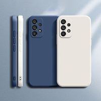 Casing Ponsel Warna-warni untuk Samsung Galaxy A04S A14 A22 A32 A55 A35 A13 A23 A36 A57 A27 5G, Bahan Silikon Cair Tipis dan Lembut
