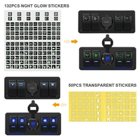 Panneau de commande à 4 interrupteurs à bascule ABS pour bateau marin et camping-car, rétroéclairage LED bleu 12V, chargeur USB PD QC3.0, voltmètre numérique