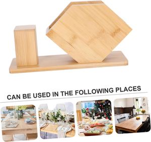 Multi-Functional Natural Bamboo Napkin Holder Tissue Dispenser with <b>Toothpick</b> Box for Coffee Shop Accessory Hotel Supplies - Product Image 4