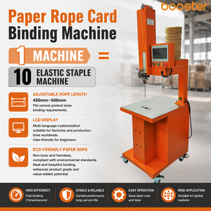 Booster Semi-Automatic Pneumatic Paper Rope Strapping Machine PLC Multilingual Touch Screen Stock - Product Image 4