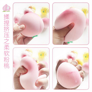 Jouet anti-stress créatif en forme de pêche, grand modèle à presser, doux, à récupération lente, unisexe, pour tous les âges, pour la décompression - Product Image 5