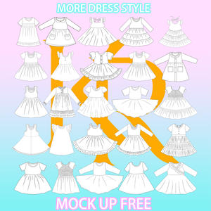 Vestido de Princesa Kerui para Niñas, Vestido Floral de Verano para Fiesta con Manga de Pétalo, Cuello Redondo, Hasta la Rodilla para Niñas - Product Image 2