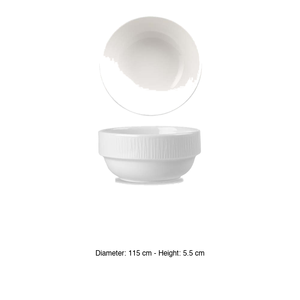 Bol à salade en bambou blanc 12 cm 40 cl H 5,5 cm Churchill White Relief - Product Image 3