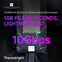 Thermalright TR-EB101 Schwarz 10 Gbit/s M.2 NVMe SSD-Gehäuse USB 3.2 Gen 2 Typ-C PCIe Externes Festplattengehäuse