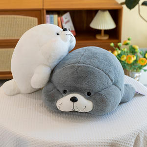Nouveauté 2026 : <span class=keywords><strong>Peluche</strong></span> <span class=keywords><strong>Mochi</strong></span> Phoque Brodé Adorable – Tendance, Confortable, en Coton PP – Idéale pour Anniversaire d'Enfant ou Coussin de Sieste au Bureau - Product Image 1