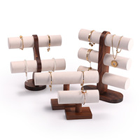 Groothandel Vintage Walnoot Houten Armband Presentatiehouder Ketting Armband Sieraden Presentatiekraam Verkoopattributen F-25 Jinhua