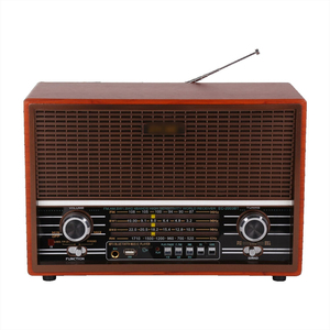 Portable Factory OEM Retro Wooden 4 Band Radio FM AM SW1 SW2 BT <b>USB</b> TF MP3 Player Built-in Speaker Rechargeable Home Decor Radio - Product Image 2