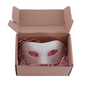 Máscara de calavera con diamantes de imitación para Halloween, con relleno rosa en caja de cartón, para decoración de fiestas - Product Image 2