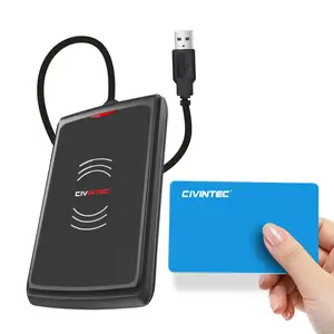 Lector de tarjetas USB de proximidad RFID NFC con ranura SAM