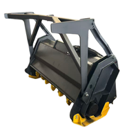 Débroussailleuse forestière hydraulique robuste à haut débit pour chargeuse compacte, pour la remise en état des terres et le défrichement des zones brûlées
