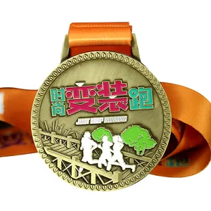 Hatıra için bronz çinko alaşım özel madalya spor Metal