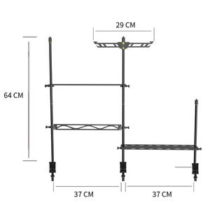 <b>Custom</b> Outdoor Camping Lamp Stand Aluminum Alloy Folding Portable Desktop Storage Rack For Barbecue DIY Assembly - Product Image 2