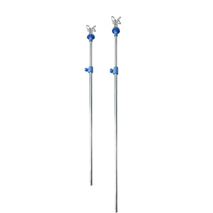Soporte de suero de acero inoxidable Hirowa, ajustable en altura, para uso junto a la cama del paciente. - Product Image 4