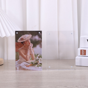 Cadre <span class=keywords><strong>photo</strong></span> magnétique double face en acrylique écologique de haute qualité 4x6, impression personnalisée haute intensité, polissage et découpe sur mesure - Product Image 3
