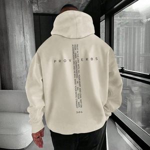เสื้อฮู้ดดี้ FOXA สำหรับผู้ชาย ผ้าฝ้าย 100% เฟรนช์เทอร์รี่ ระบายอากาศได้ดี ลายกราฟิกข้อพระคัมภีร์ - Product Image 6