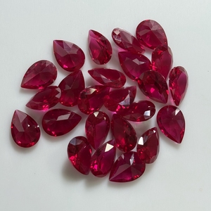 Wuzhou 6A calidad 3x5-13x18mm corte de gota de pera corindón de rubí sintético <span class=keywords><strong>piedra</strong></span> <span class=keywords><strong>preciosa</strong></span> de rubí <span class=keywords><strong>rojo</strong></span> <span class=keywords><strong>oscuro</strong></span> - Product Image 2