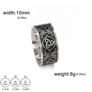 Myshape 2025 Vintage Retro nodo celtico Claddagh anello Triquetra Irish amuleto in acciaio inossidabile <span class=keywords><strong>fedi</strong></span> <span class=keywords><strong>nuziali</strong></span> gioielli moda donna - Product Image 4