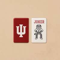 Indiana Hoosiers – Jeu de Mahjong portable de luxe à double couche en acrylique, ensemble américain, souvenir universitaire, cadeau pour les étudiants, divertissement