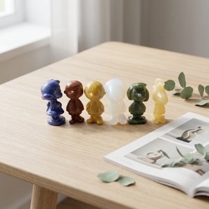 Figuras <span class=keywords><strong>de</strong></span> Personajes <span class=keywords><strong>de</strong></span> Dibujos Animados Talladas a Mano en Piedras Preciosas Naturales, Snoopy, Charlie Brown, Estatuas <span class=keywords><strong>de</strong></span> Cristal para Decoración del Hogar, Venta al Por Mayor - Product Image 4