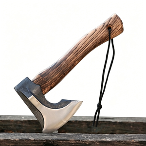 Handmade High Carbon Steel Splitting <strong>Axe</strong> Wood <strong>Handle</strong>, Outdoor Camping Hatchet for Hunting &amp; Bushcraft, Camping <strong>Axe</strong> Tool - Product Image 4