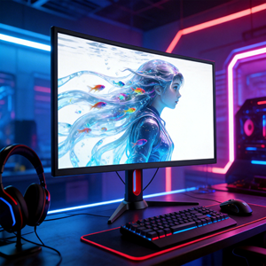 Moniteur de jeu incurvé VA 240Hz 4ms de temps de réponse Adaptive Sync 100% SRGB Écran large rétroéclairé par LED avec support réglable en hauteur - Product Image 2