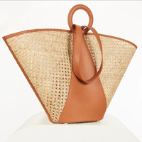 Sac à main en rotin fait main pour femme, nouveauté, produit tendance, fourre-tout en bambou, avec sangle de canne, 2022