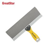 Couteau à enduire en acier inoxydable à poignée souple avec extrémité marteau, outil de remplissage de fissures industriel DIY, 6 pouces (152 mm)