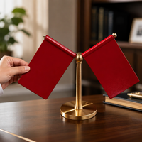 Support de bureau pliable de luxe en laiton, imprimé en typographie, pour décoration de table, personnalisable, mini présentoir pour la maison
