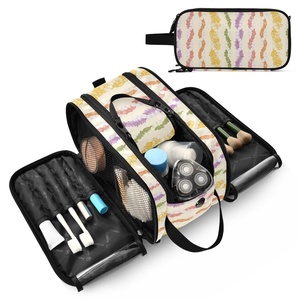Hawaii Colorful Puakenikeni Flower Women Toiletry Bag Custom Logo Makeup Brush Bag Aloha <b>Lei</b> Makeup Travel Bag with Handle - Product Image 1