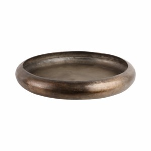 Ciotola rotonda in metallo per decorazione tavolino, centrotavola, accessorio decorativo per la casa e la cucina - Product Image 3