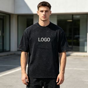 Camiseta de hombre, extragrande, de algodón, manga corta, cuello redondo, color liso, informal, con estampado de logotipo, corte regular, tejido jersey. - Product Image 3