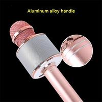 Microphone Karaoké Sans Fil Tout-en-un Omnidirectionnel Portable avec Haut-parleur Intégré WS858 pour Chant Mobile en Direct