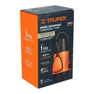 ปั๊มน้ำพลาสติกแบบจุ่มใต้น้ำ รุ่น BOX 1 กำลัง 1 แรงม้า สำหรับน้ำสกปรก ยี่ห้อ TRUPER - Product Image 4