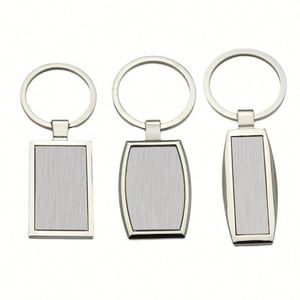 Sy78 Factory Custom Logo Sublimation Blank Metal Key Chains Laser Logo Key Chain Alloy Black Engraving Keychain Key Ring Logo - Product Image 2