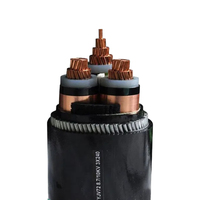 Cable de potencia de media tensión YJV 8.7/15KV con conductor de cobre, aislamiento XLPE y revestimiento de PVC, 3 núcleos, precio de fábrica.