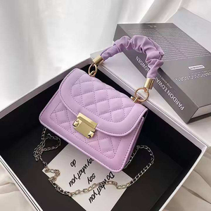 Korean Diamond Lattice Shoulder Bag Women's Messenger Small <b>Square</b> Chain Bag Wholesale PU Ladies Shoulder Bag Customs Handbag - Product Image 3
