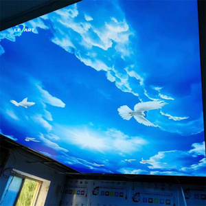 Plafonds tendus en PVC LeArt pour cuisine, aspect bois, décoratifs, angles 2x4, <span class=keywords><strong>faux</strong></span> ciel - Product Image 2