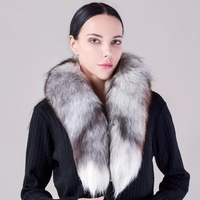 Vente en gros cristal 80cm grande queue de renard pelucheux pas cher écharpe queue de fourrure de renard