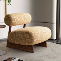 Fauteuil individuel moderne en teck doré, éco-responsable, design, pour hôtel, salle à manger, villa, salon
