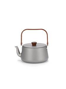 Stainless Steel <b>Kettle</b> With Wooden Handle Brushed Finish Minimalist Design For Gas And <b>Induction</b> Cookers - Product Image 1