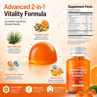 Gummies multivitaminées à base d'extraits végétaux, 60 unités, supportant la personnalisation OEM, complément nutritionnel quotidien pour la santé