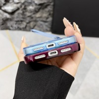 Coque de téléphone transparente en TPU PC avec support métallique pour appareil photo et pare-chocs en acrylique pour iPhone 18 17 16 15 Pro Max Air Plus