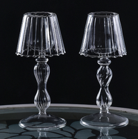 Europäische transparente Glas tisch lampe Kerzenhalter Hochzeit nach Hause kreative Ornamente Kerzen Gläser